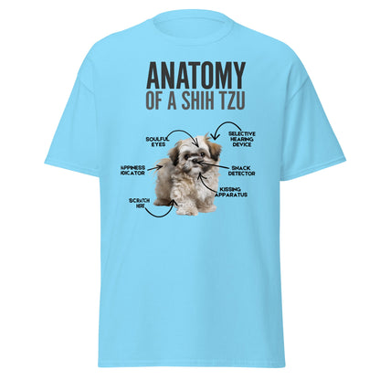 Anatomy of a Shih Tzu T-Shirt – Funny Dog Lover Tee - Sky - T-Shirts Online