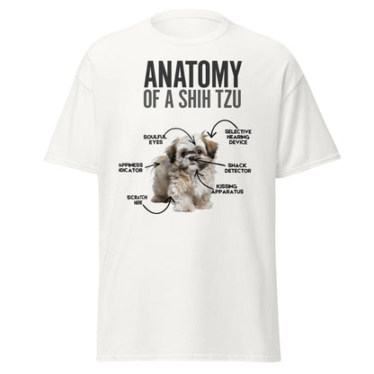 Anatomy of a Shih Tzu T-Shirt – Funny Dog Lover Tee - White - T-Shirts Online
