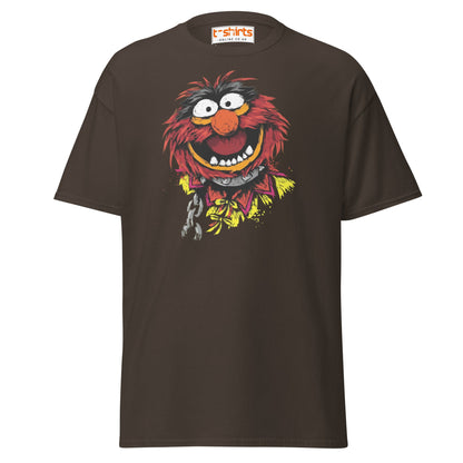 Animal Muppets T-Shirt | Wild Cartoon Graphic Tee - Dark Chocolate - T-Shirts Online