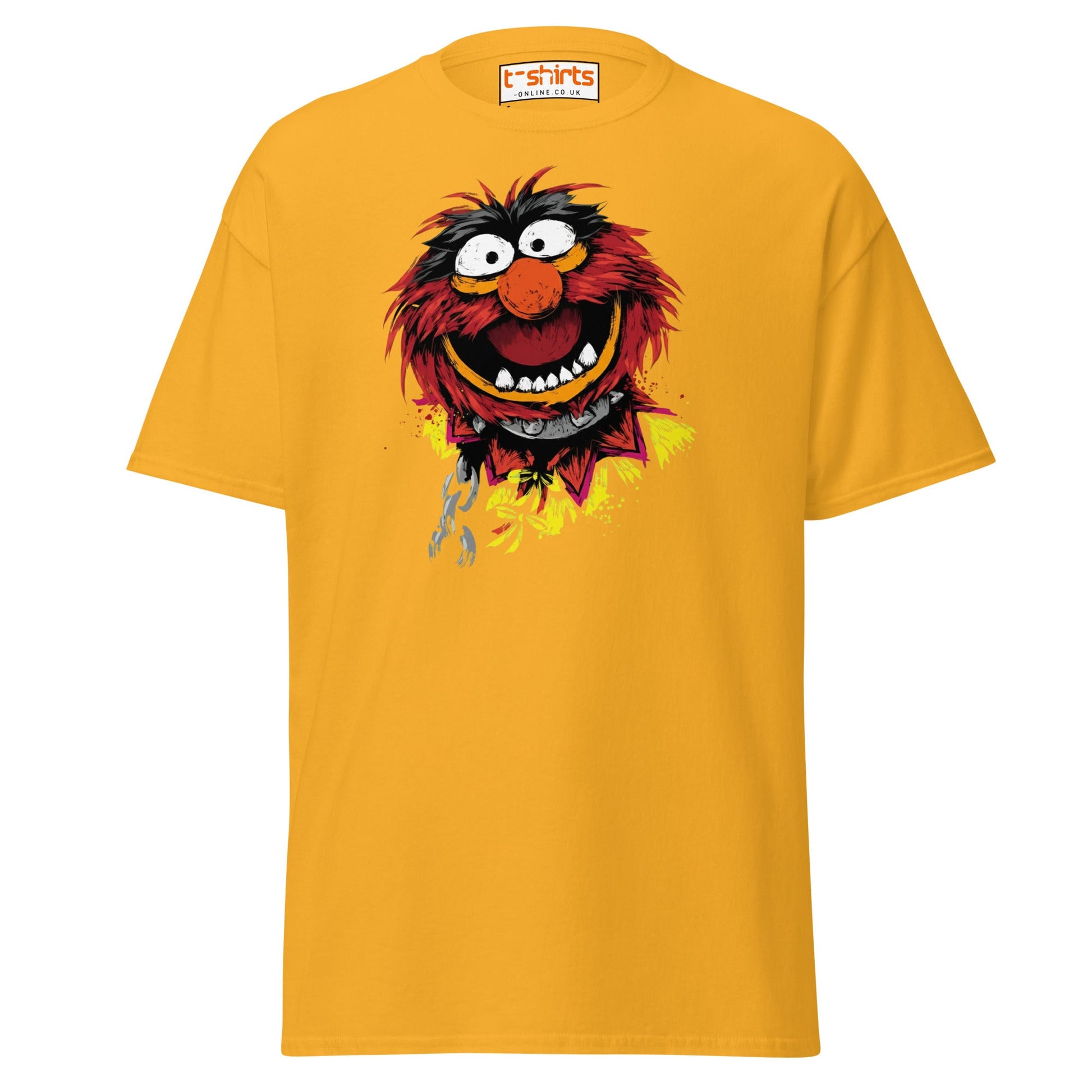 Animal Muppets T-Shirt | Wild Cartoon Graphic Tee - Gold - T-Shirts Online