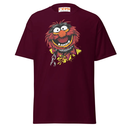 Animal Muppets T-Shirt | Wild Cartoon Graphic Tee - Maroon - T-Shirts Online