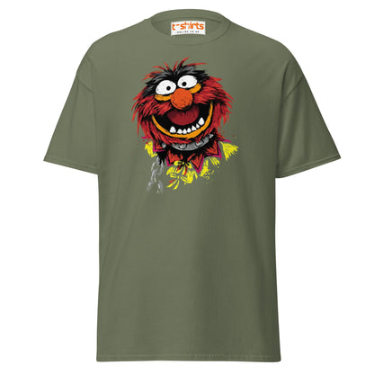 Animal Muppets T-Shirt | Wild Cartoon Graphic Tee - Military Green - T-Shirts Online