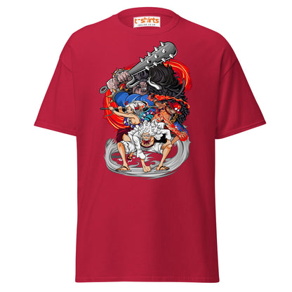Anime Battle Heroes T-Shirt | Epic Warrior Tee - Cardinal - T-Shirts Online