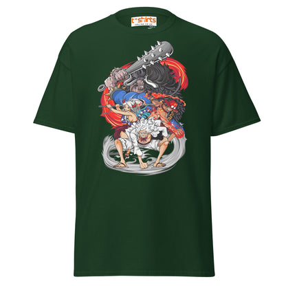 Anime Battle Heroes T-Shirt | Epic Warrior Tee - Forest Green - T-Shirts Online