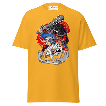 Anime Battle Heroes T-Shirt | Epic Warrior Tee - Gold - T-Shirts Online
