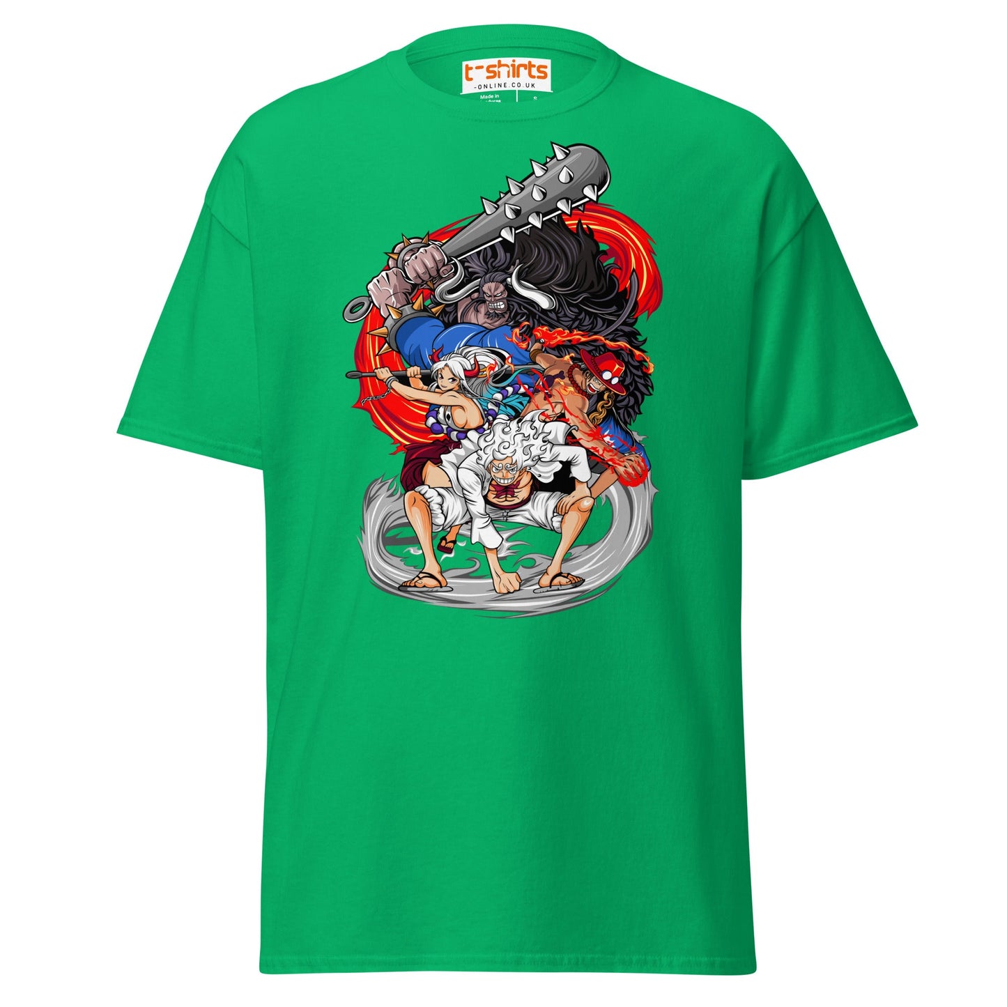 Anime Battle Heroes T-Shirt | Epic Warrior Tee - Irish Green - T-Shirts Online