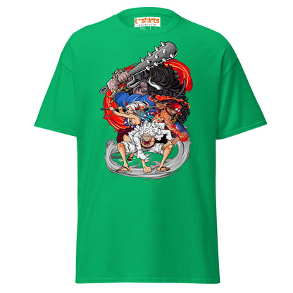 Anime Battle Heroes T-Shirt | Epic Warrior Tee - Irish Green - T-Shirts Online