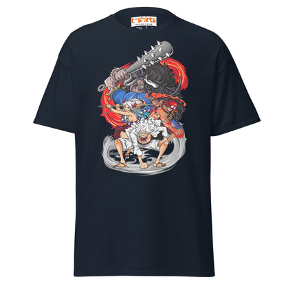 Anime Battle Heroes T-Shirt | Epic Warrior Tee - Navy - T-Shirts Online