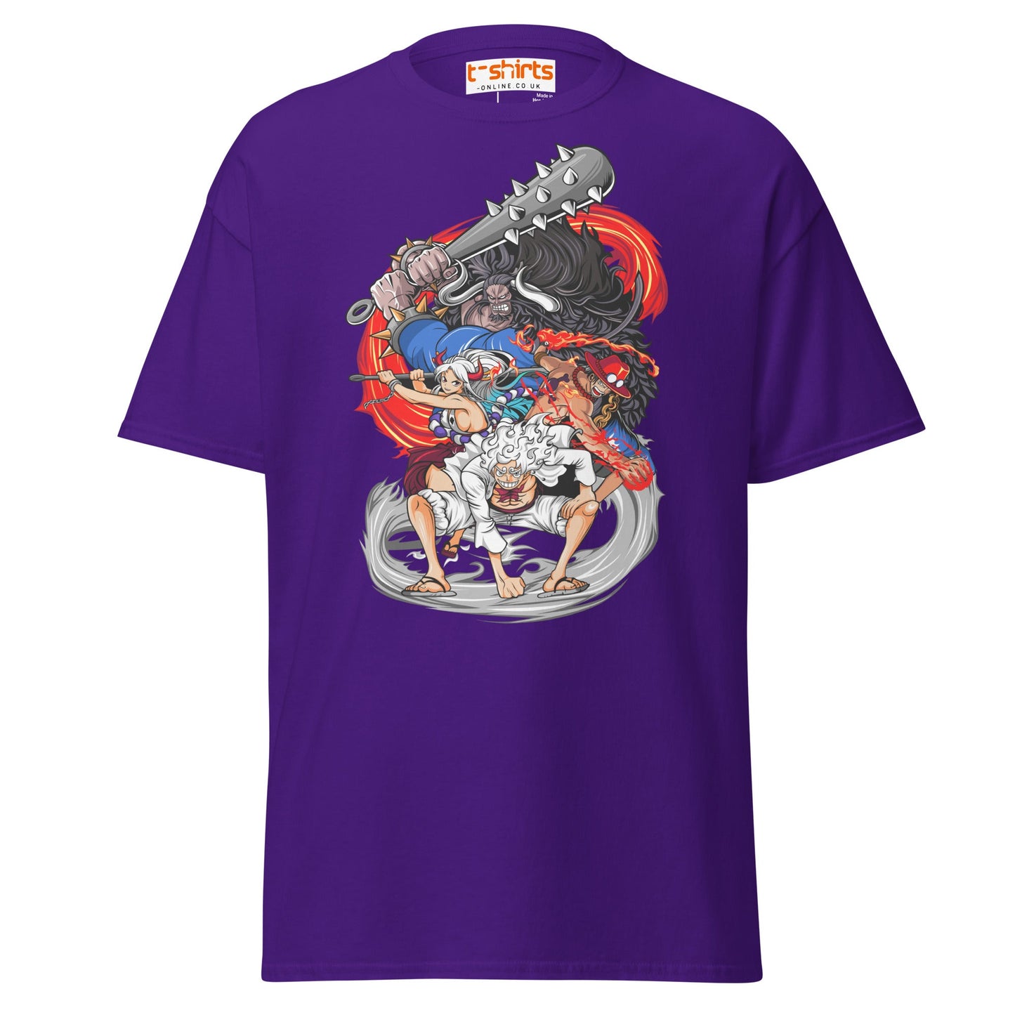 Anime Battle Heroes T-Shirt | Epic Warrior Tee - Purple - T-Shirts Online