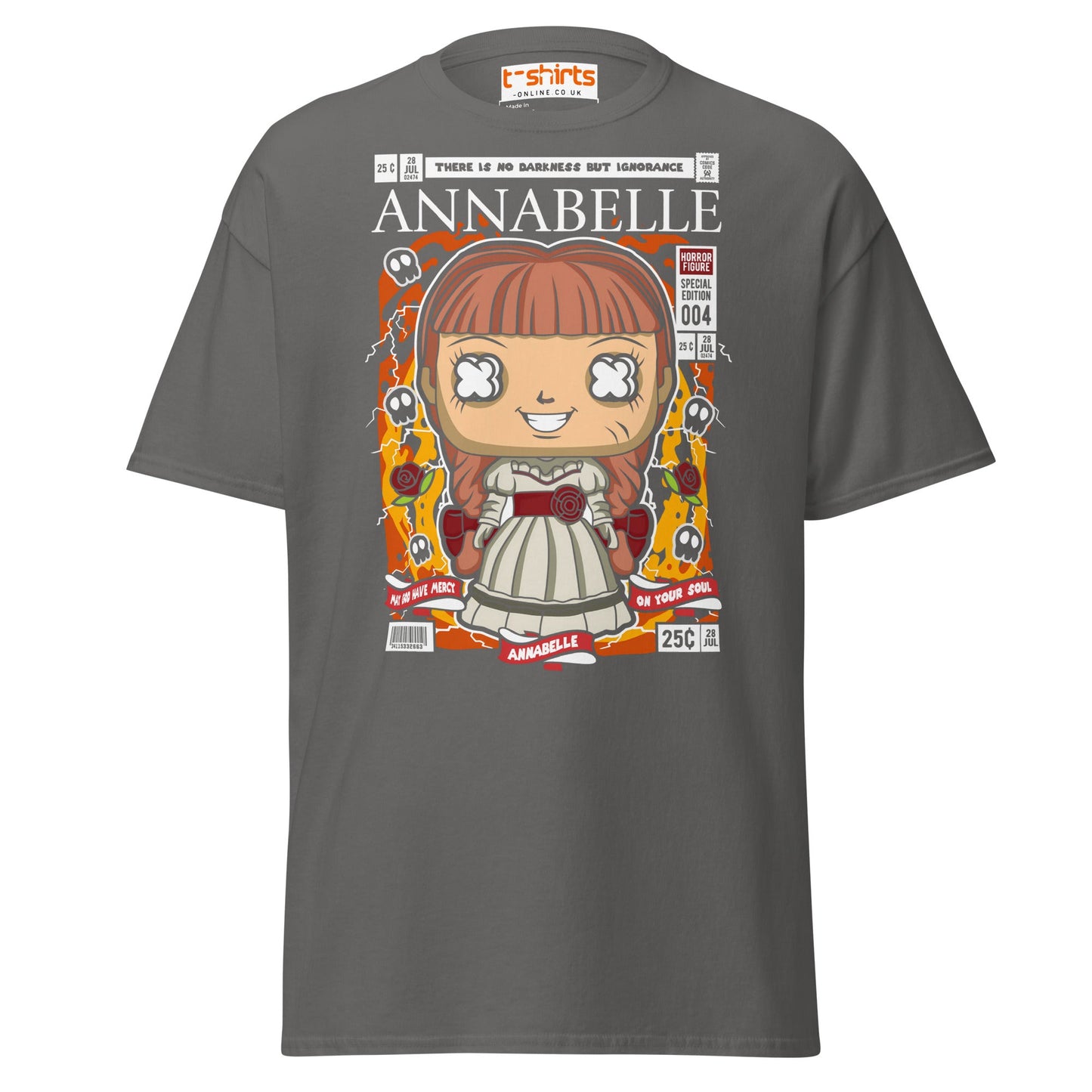 Annabelle Funko Style Horror T-Shirt - Charcoal - T-Shirts Online
