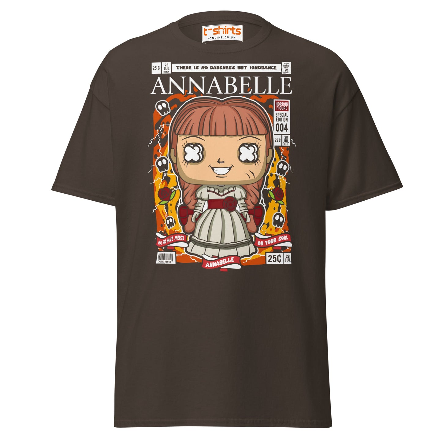 Annabelle Funko Style Horror T-Shirt - Dark Chocolate - T-Shirts Online