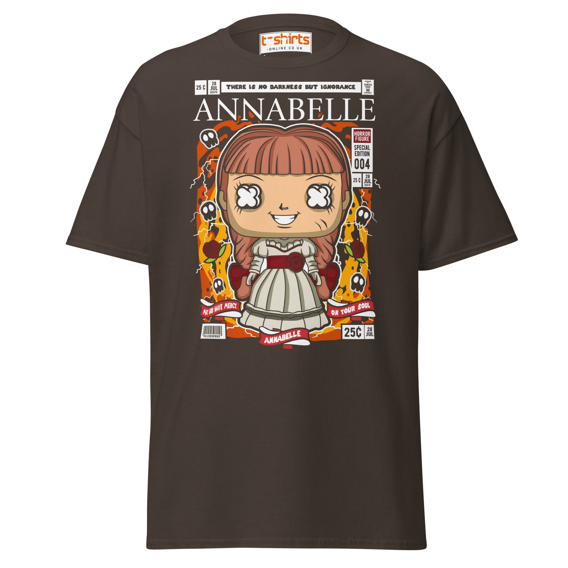 Annabelle Funko Style Horror T-Shirt - Dark Chocolate - T-Shirts Online