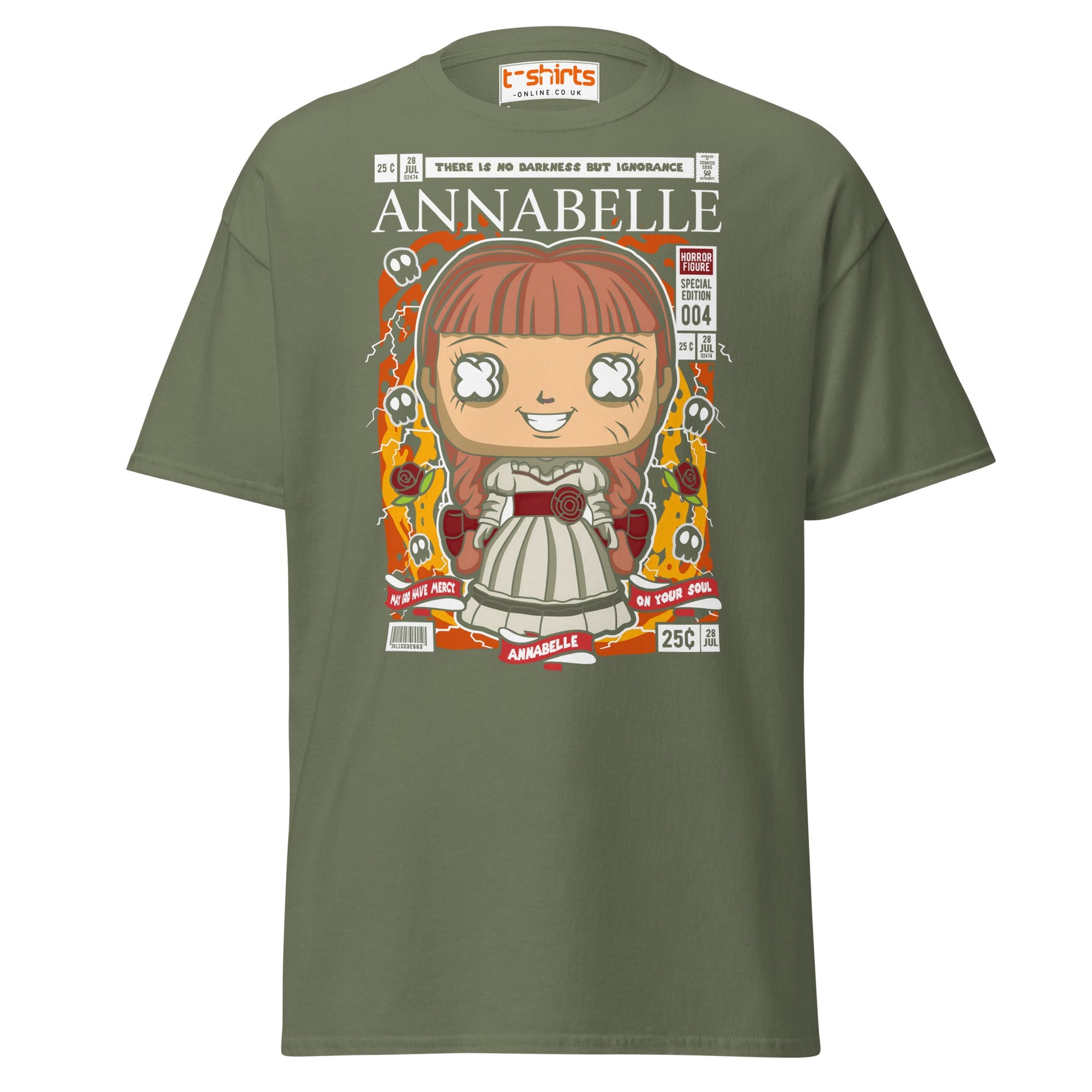 Annabelle Funko Style Horror T-Shirt - Military Green - T-Shirts Online