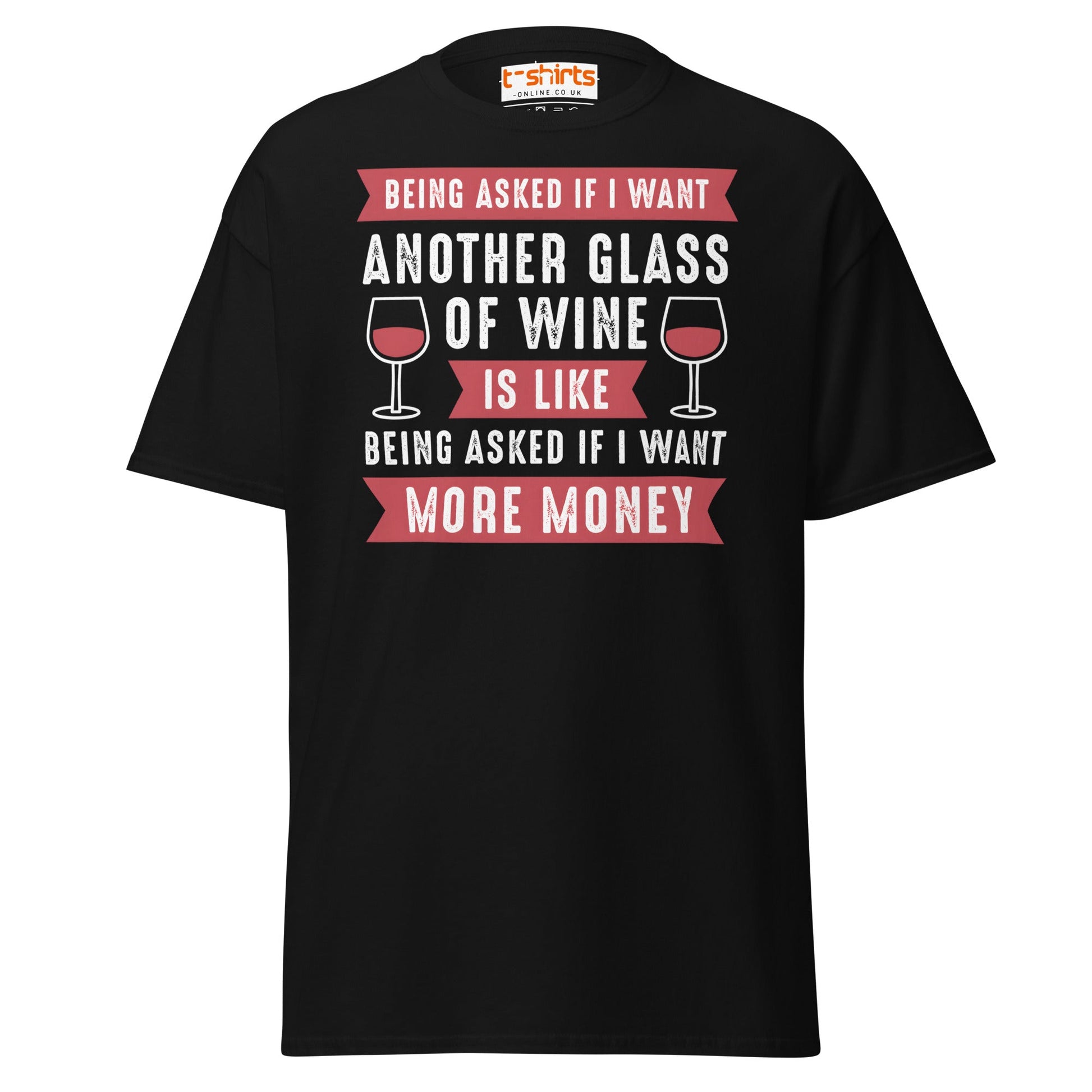 Another Glass of Wine T-Shirt – Funny Drinking Tee - Black - T-Shirts Online