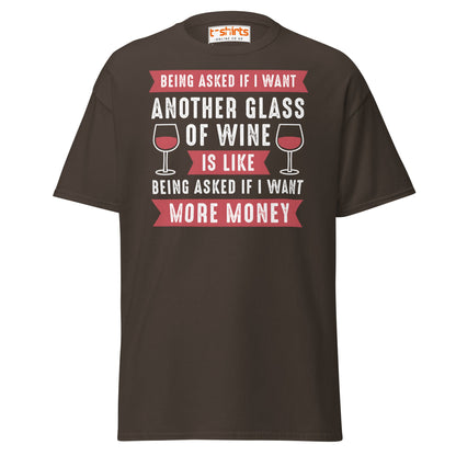 Another Glass of Wine T-Shirt – Funny Drinking Tee - Dark Chocolate - T-Shirts Online