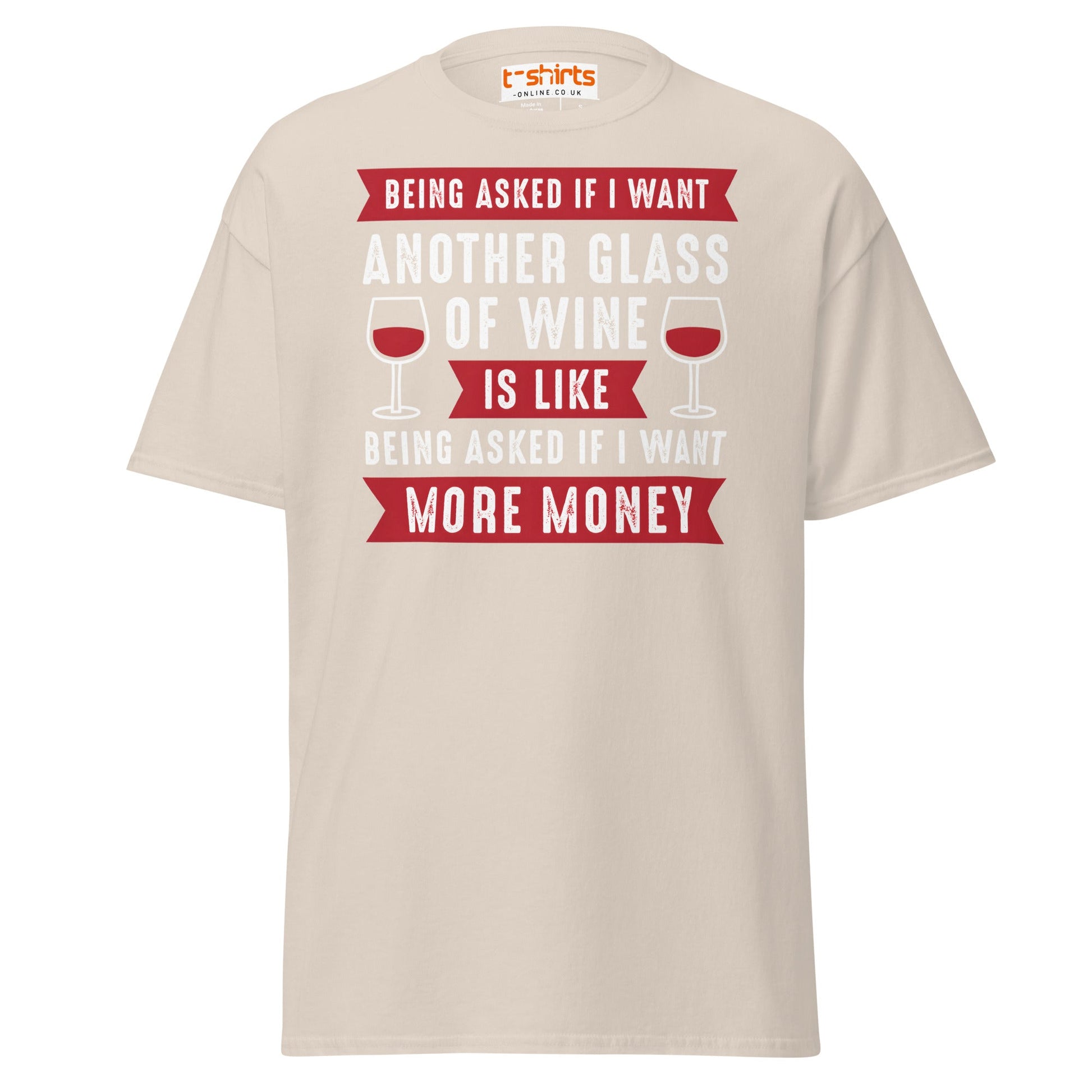 Another Glass of Wine T-Shirt – Funny Drinking Tee - Natural - T-Shirts Online