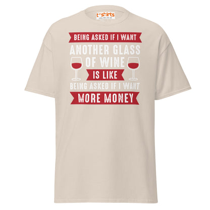 Another Glass of Wine T-Shirt – Funny Drinking Tee - Natural - T-Shirts Online