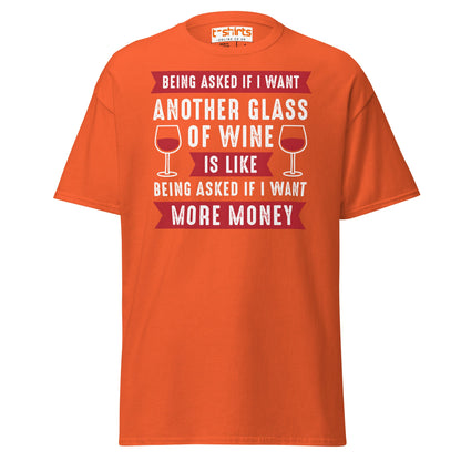 Another Glass of Wine T-Shirt – Funny Drinking Tee - Orange - T-Shirts Online
