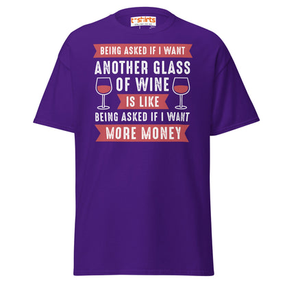 Another Glass of Wine T-Shirt – Funny Drinking Tee - Purple - T-Shirts Online