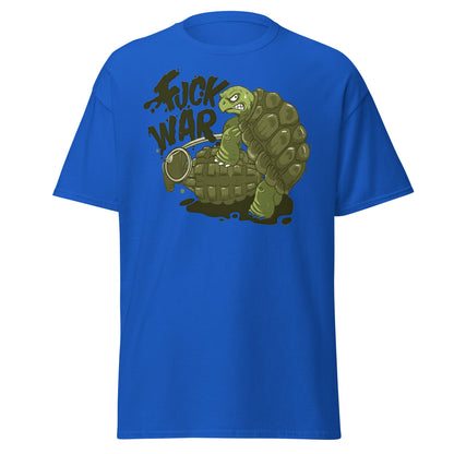 Anti - War Turtle Grenade Cartoon T-Shirt - Royal - T-Shirts Online
