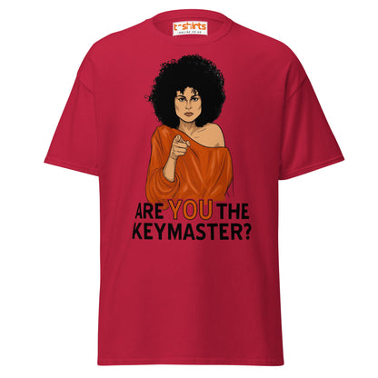 Are You The Keymaster T-Shirt | Funny Retro Movie Tee - Cardinal - T-Shirts Online