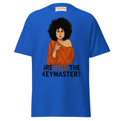 Are You The Keymaster T-Shirt | Funny Retro Movie Tee - Royal - T-Shirts Online