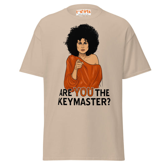 Are You The Keymaster T-Shirt | Funny Retro Movie Tee - Sand - T-Shirts Online