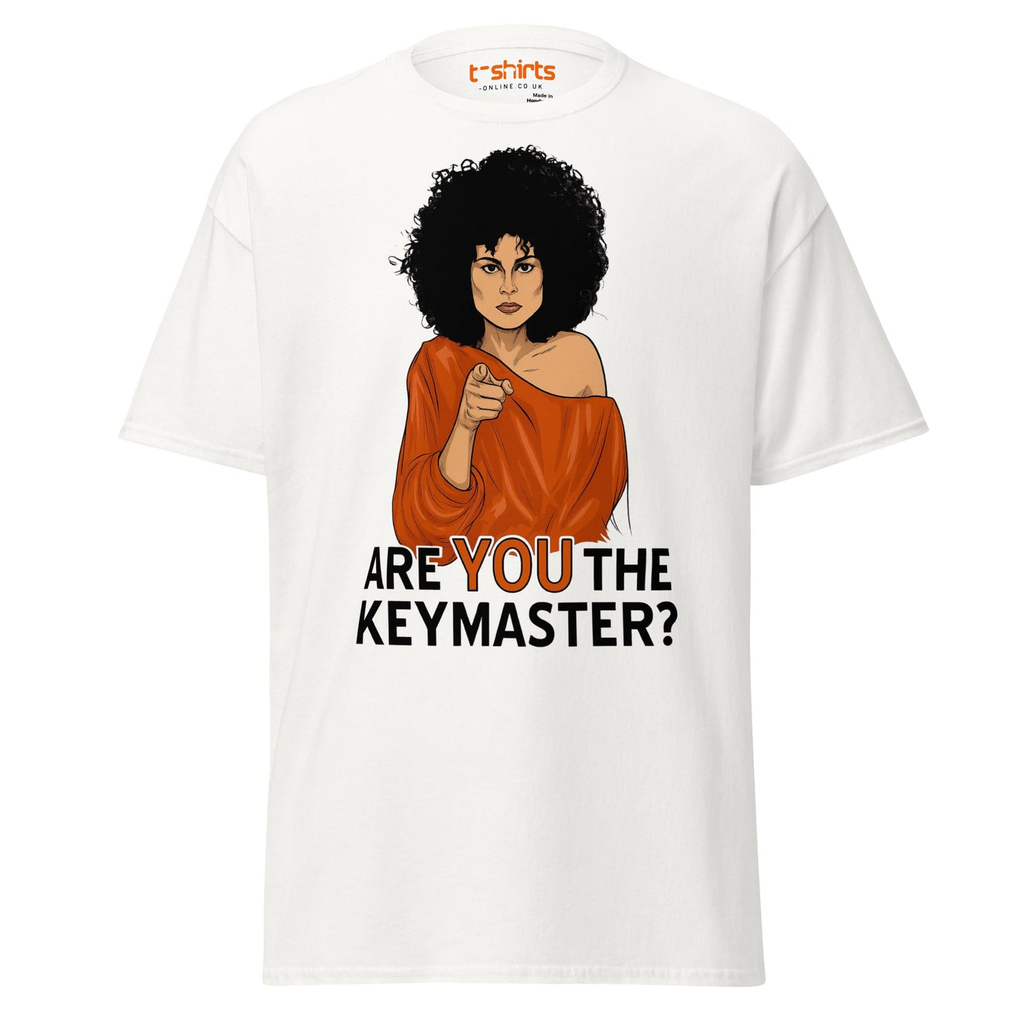 Are You The Keymaster T-Shirt | Funny Retro Movie Tee - White - T-Shirts Online