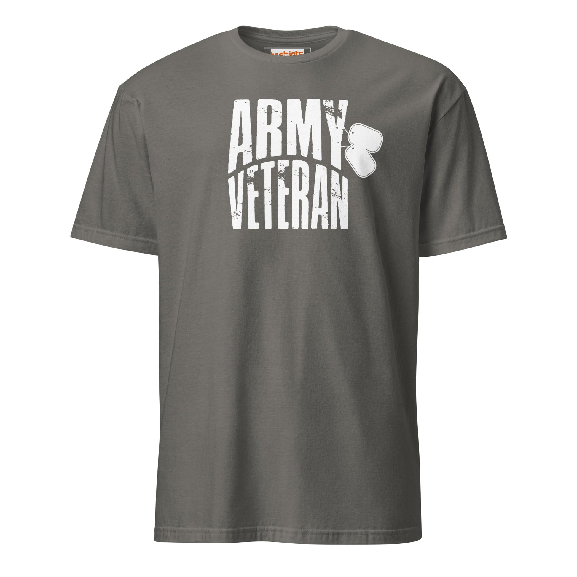 Army Veteran T-Shirt | Military Army T-Shirt - Charcoal - T-Shirts Online