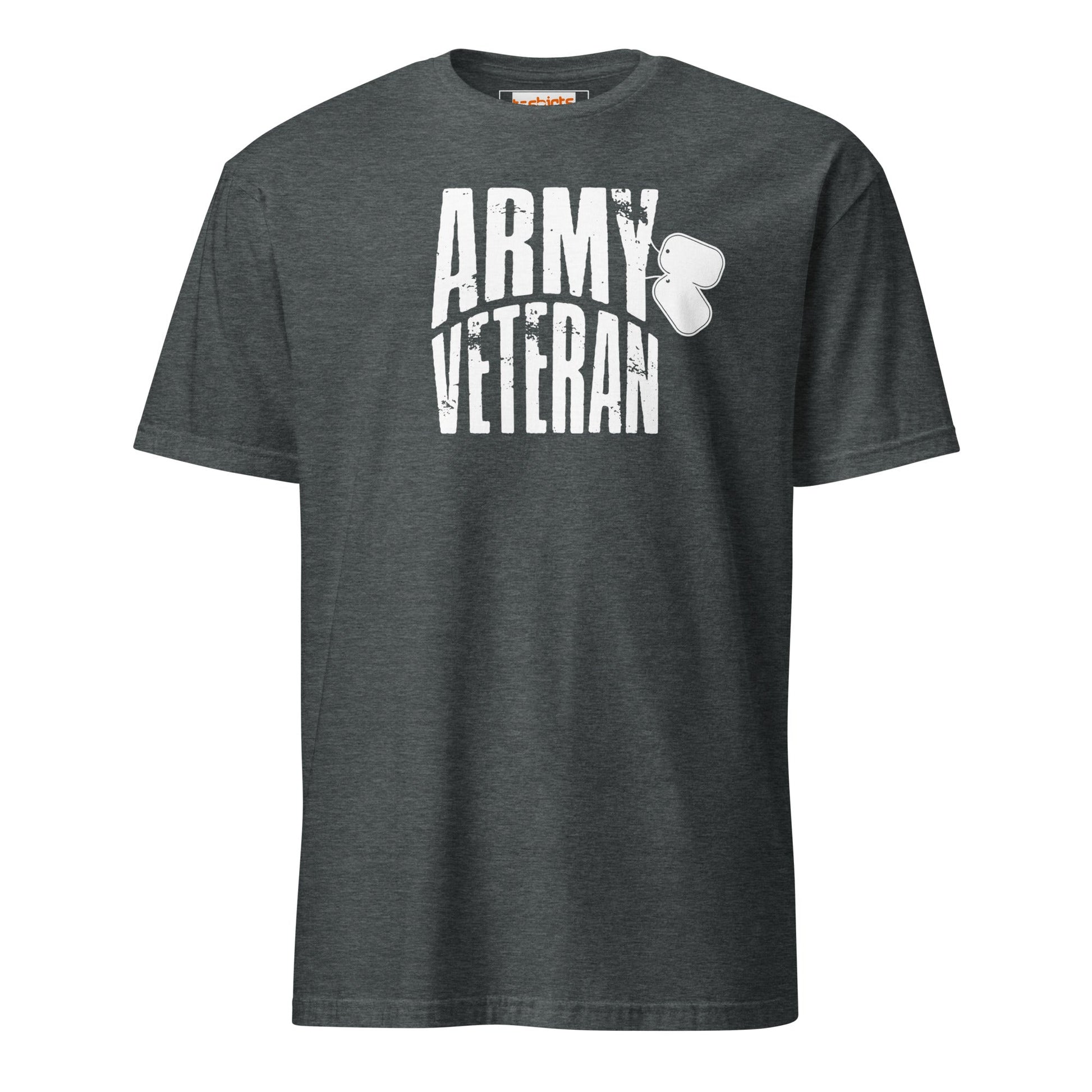 Army Veteran T-Shirt | Military Army T-Shirt - Dark Heather - T-Shirts Online