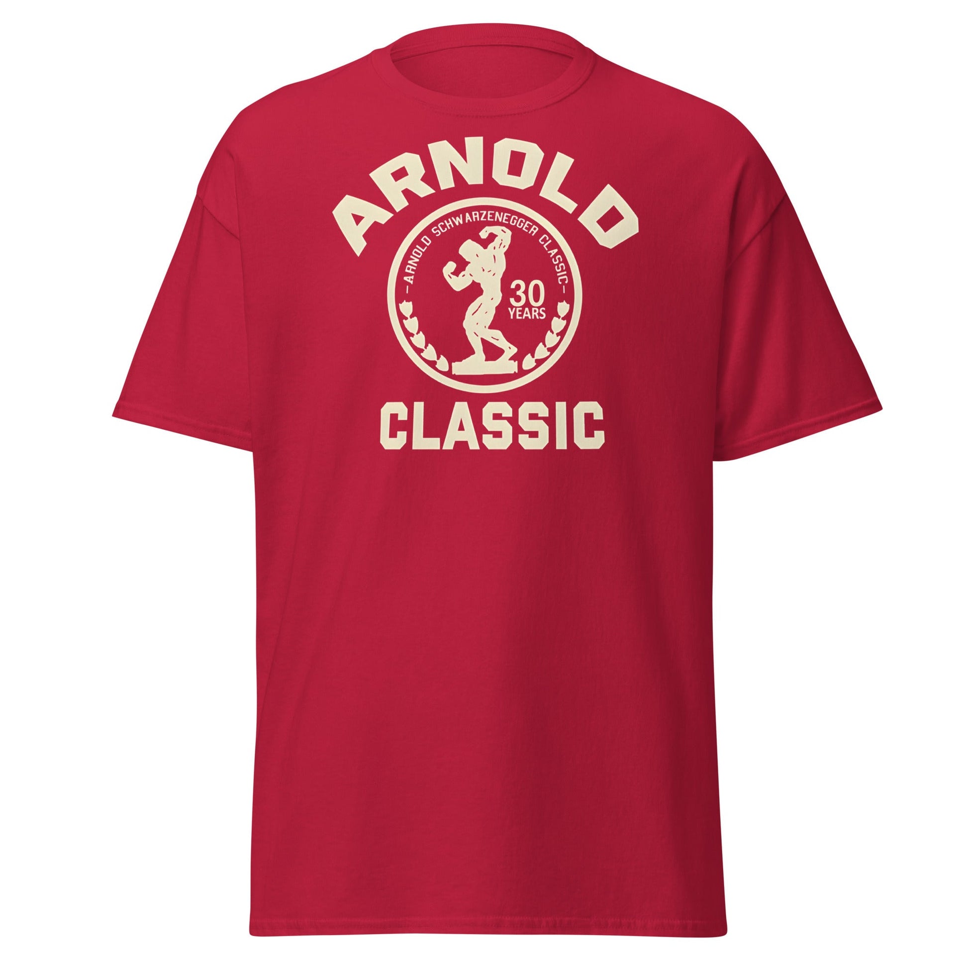 Arnold Classic 30 Years Bodybuilding T-Shirt | Vintage Gym Tee - Cardinal - T-Shirts Online