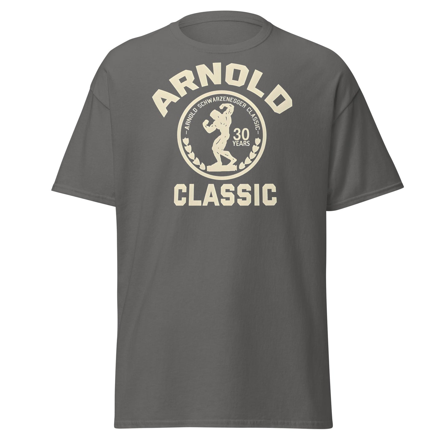Arnold Classic 30 Years Bodybuilding T-Shirt | Vintage Gym Tee - Charcoal - T-Shirts Online