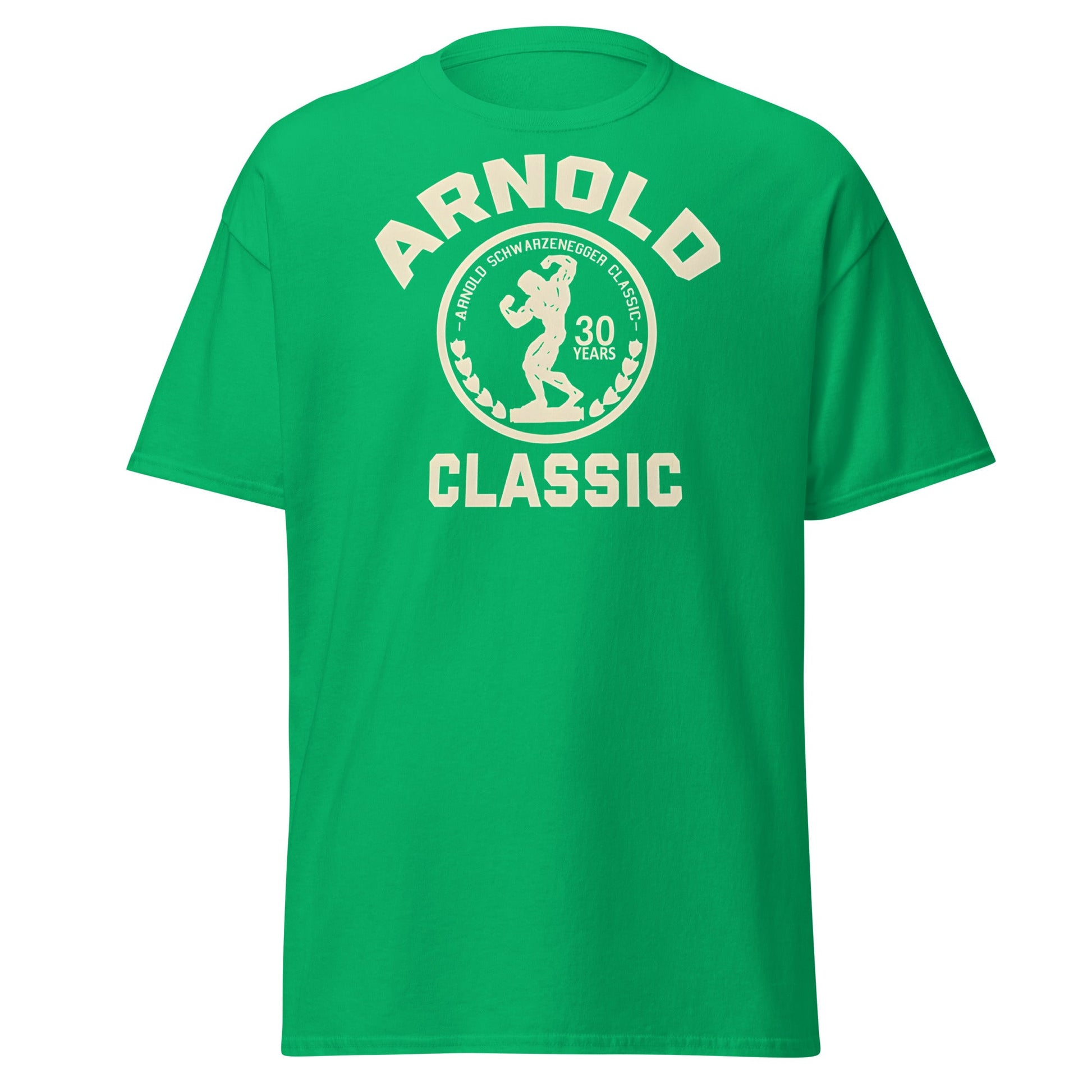 Arnold Classic 30 Years Bodybuilding T-Shirt | Vintage Gym Tee - Irish Green - T-Shirts Online