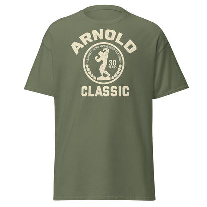 Arnold Classic 30 Years Bodybuilding T-Shirt | Vintage Gym Tee - Military Green - T-Shirts Online