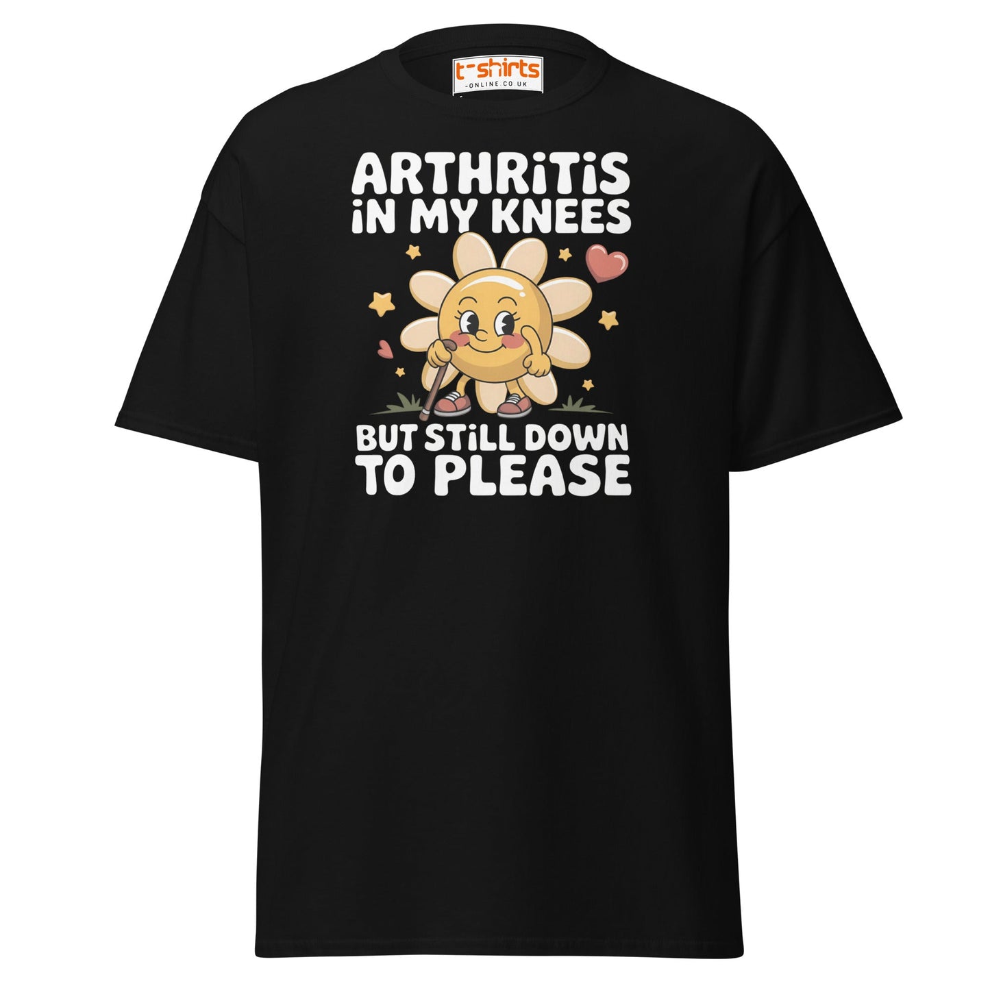 Arthritis in My Knees Funny Adult T-Shirt - Black - T-Shirts Online