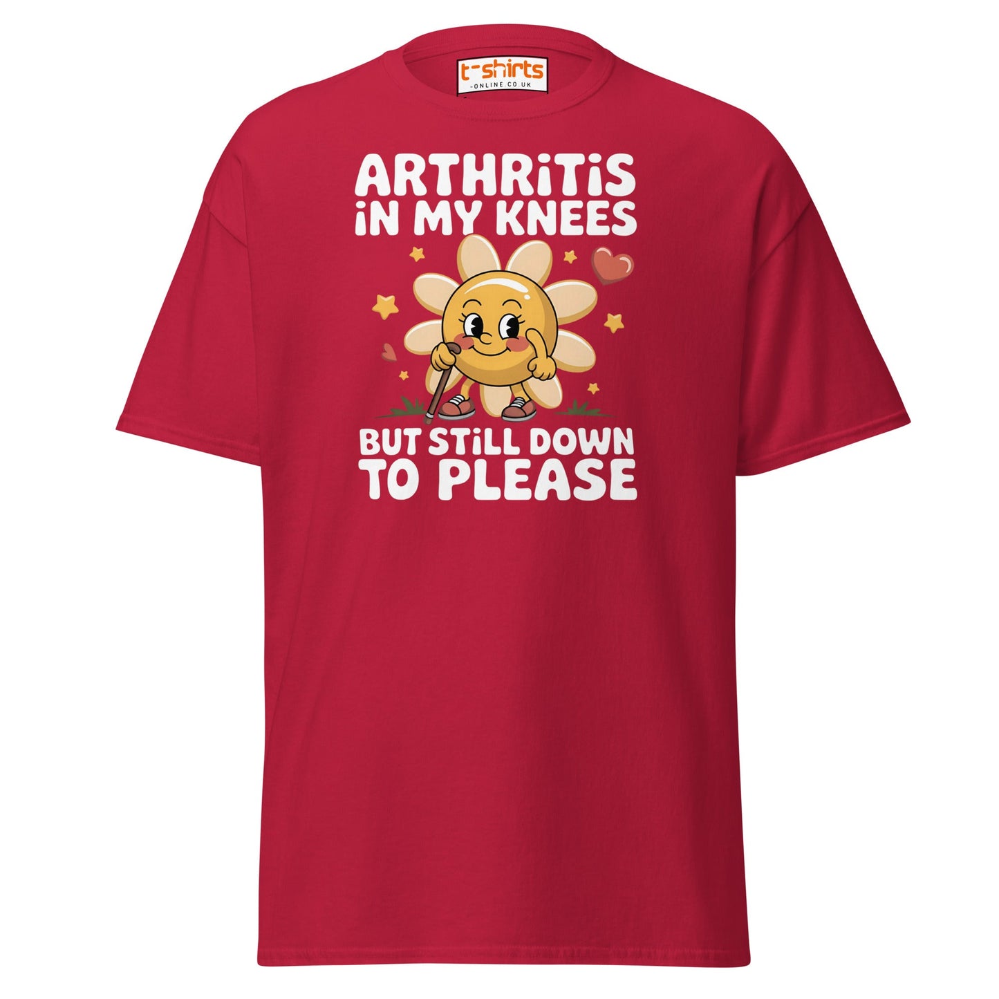 Arthritis in My Knees Funny Adult T-Shirt - Cardinal - T-Shirts Online