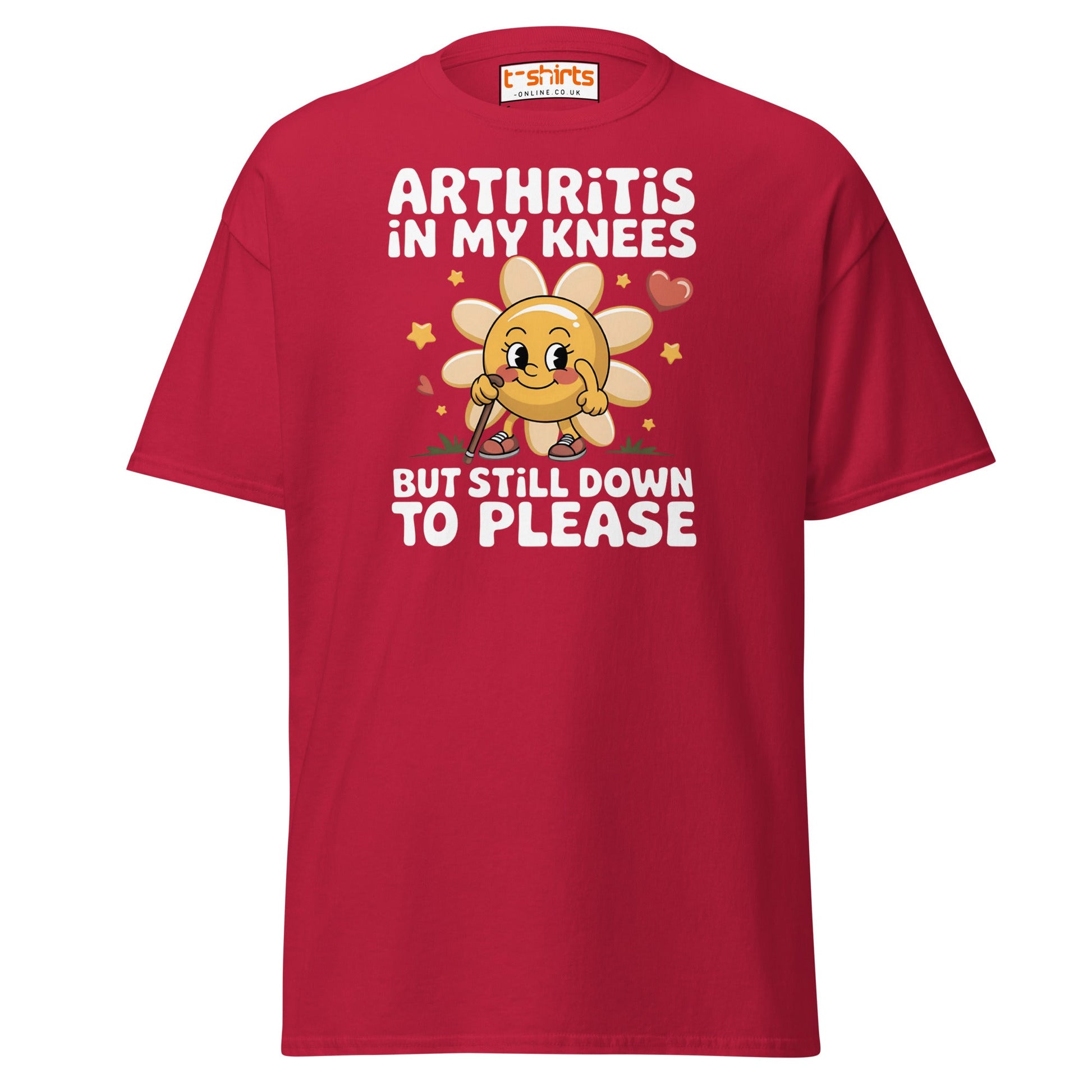 Arthritis in My Knees Funny Adult T-Shirt - Cardinal - T-Shirts Online