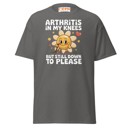 Arthritis in My Knees Funny Adult T-Shirt - Charcoal - T-Shirts Online