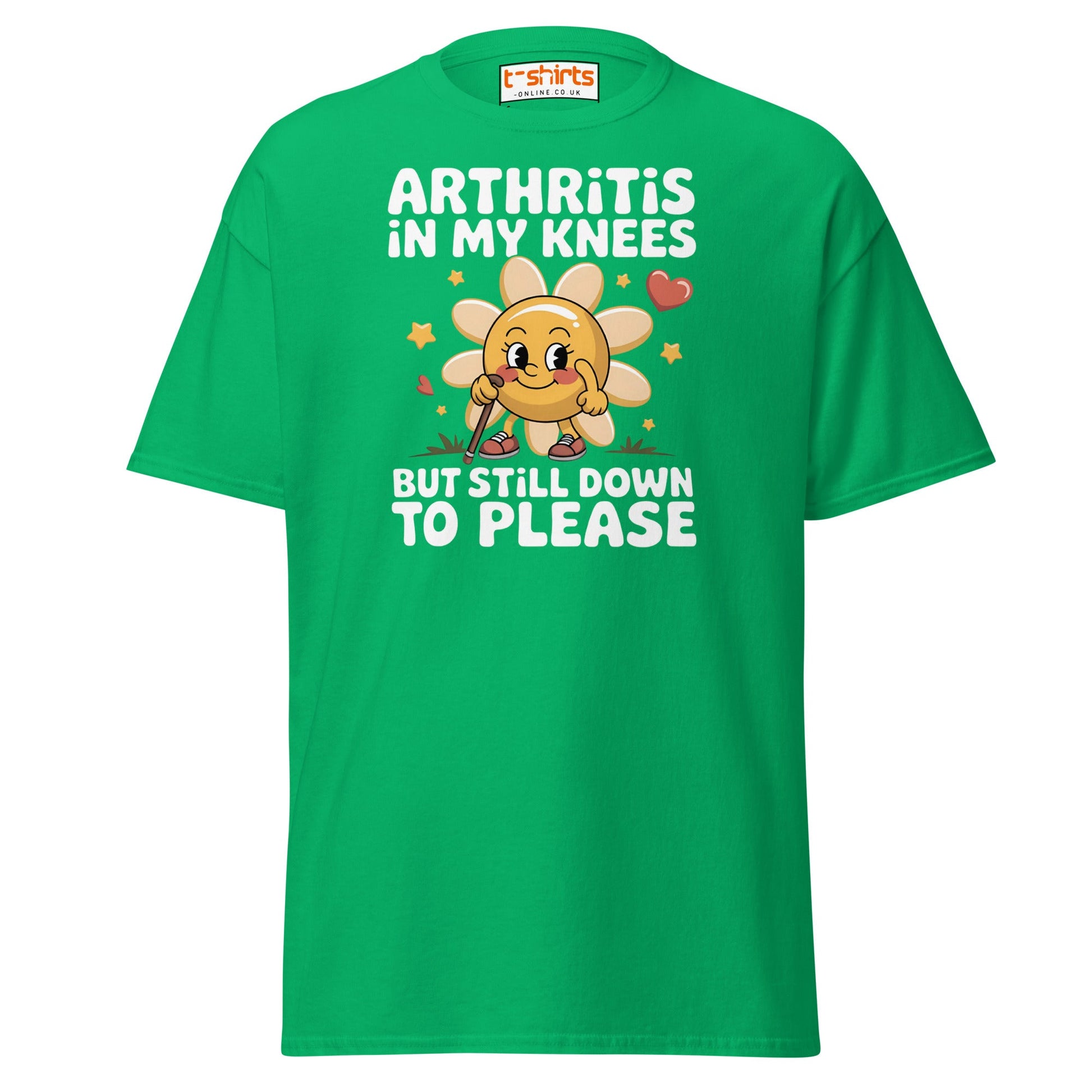 Arthritis in My Knees Funny Adult T-Shirt - Irish Green - T-Shirts Online