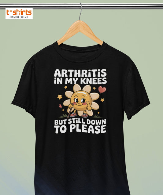 Arthritis in My Knees Funny Adult T-Shirt - Maroon - T-Shirts Online