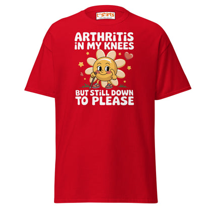 Arthritis in My Knees Funny Adult T-Shirt - Red - T-Shirts Online