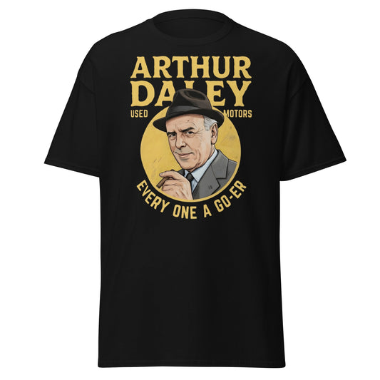 Arthur Daley Used Motors T-Shirt - Every One A Go - Er Tee - Black - T-Shirts Online