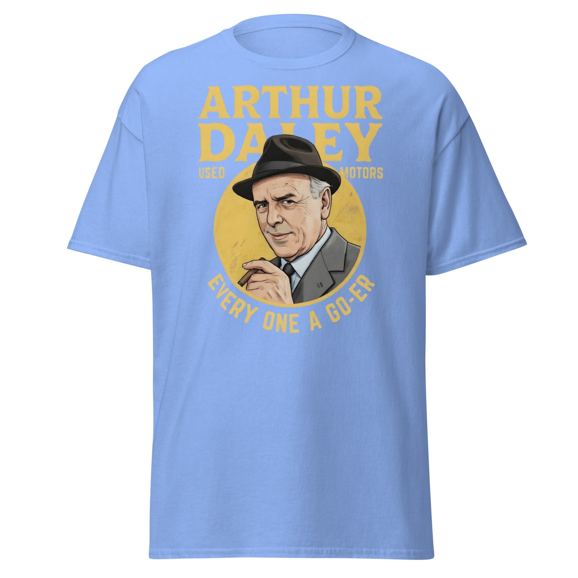 Arthur Daley Used Motors T-Shirt - Every One A Go - Er Tee - Carolina Blue - T-Shirts Online