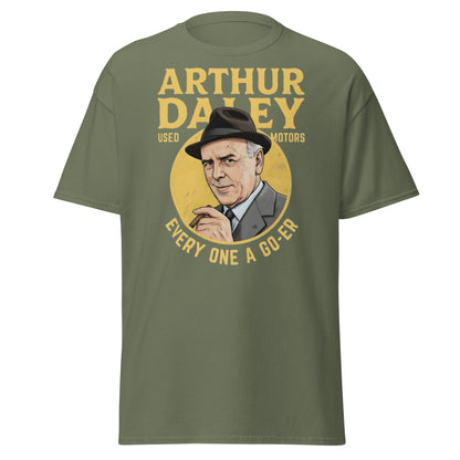 Arthur Daley Used Motors T-Shirt - Every One A Go - Er Tee - Military Green - T-Shirts Online