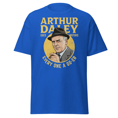Arthur Daley Used Motors T-Shirt - Every One A Go - Er Tee - Royal - T-Shirts Online