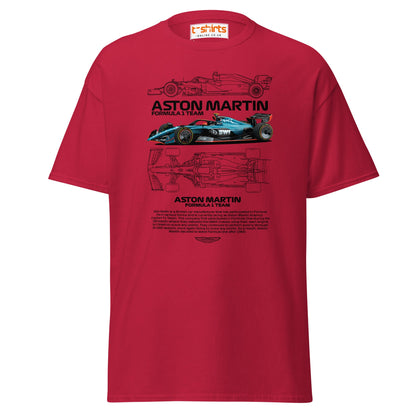Aston Martin F1 Car T-Shirt | Racing Fan Tee - Cardinal - T-Shirts Online