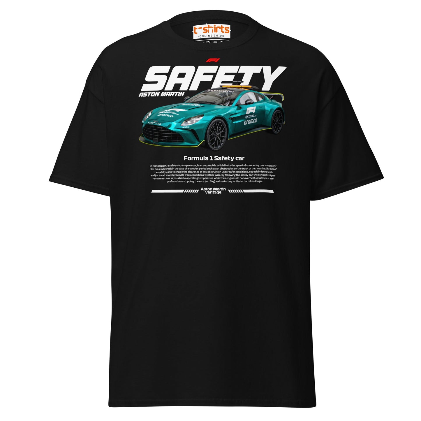 Aston Martin F1 Safety Car T-Shirt | Racing Fans Tee - Black - T-Shirts Online