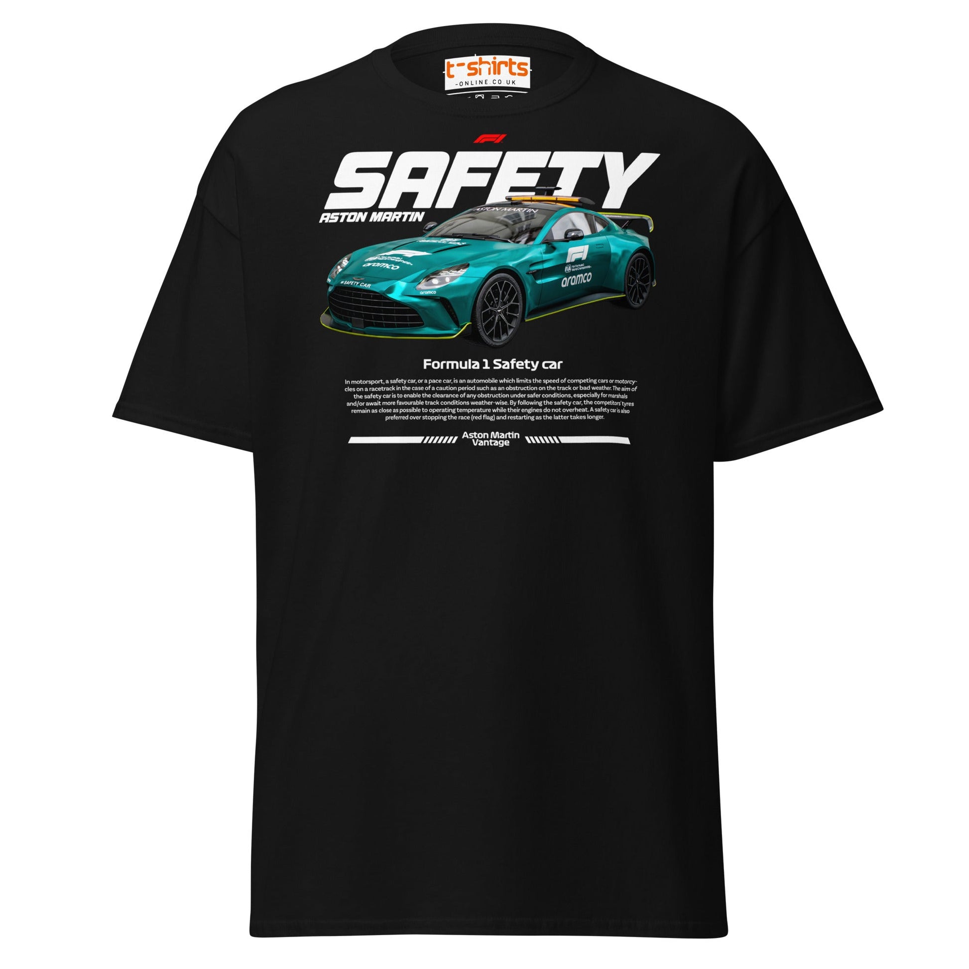 Aston Martin F1 Safety Car T-Shirt | Racing Fans Tee - Black - T-Shirts Online