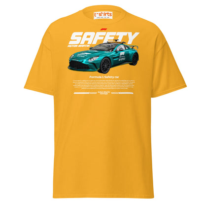 Aston Martin F1 Safety Car T-Shirt | Racing Fans Tee - Gold - T-Shirts Online