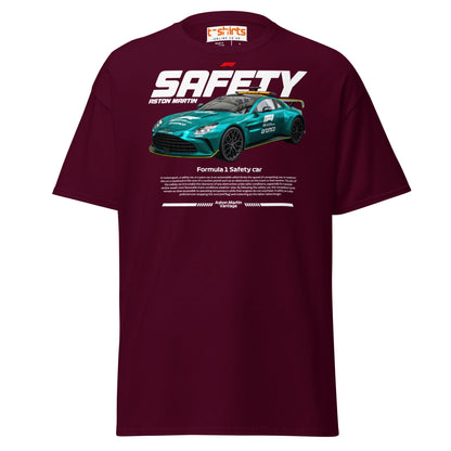 Aston Martin F1 Safety Car T-Shirt | Racing Fans Tee - Maroon - T-Shirts Online